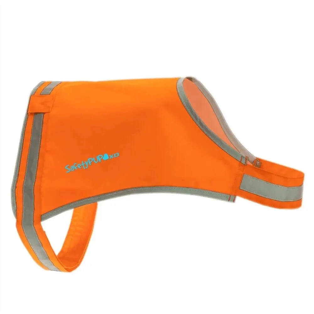 SafetyPUP XD Dog Safety Vest Reflective Large 61-100lb Blaze Orange HiVi Coat